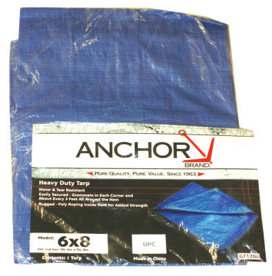 Multiple Use Tarps, 16 ft Long, 10 ft Wide, Polyethylene, Blue