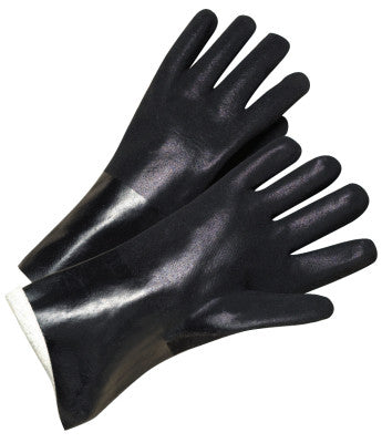 14 in Long PVC-Coated Jersey-Lined Gloves, Black