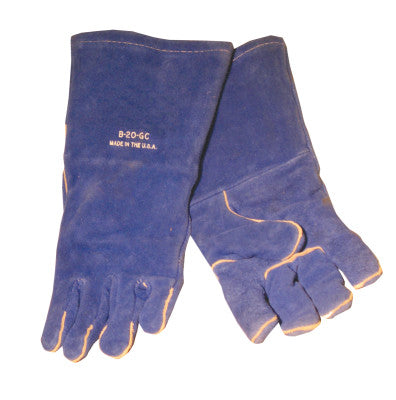 Premium Welding Gloves, Grain Cowhide, Medium, Gold