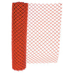 Chain Link Safety Fence, 4 ft x 100 ft, Polyethelene, Orange