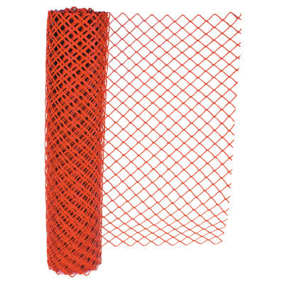 Chain Link Safety Fence, 4 ft x 100 ft, Polyethelene, Orange