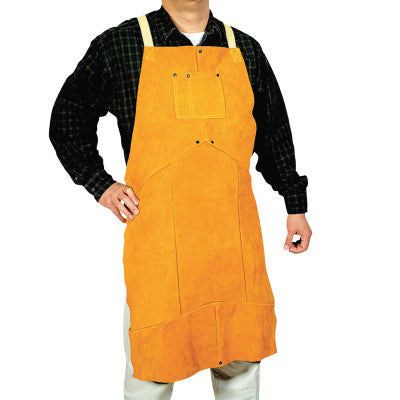 Leather Bib Apron, 24 in x 36 in, Golden Brown