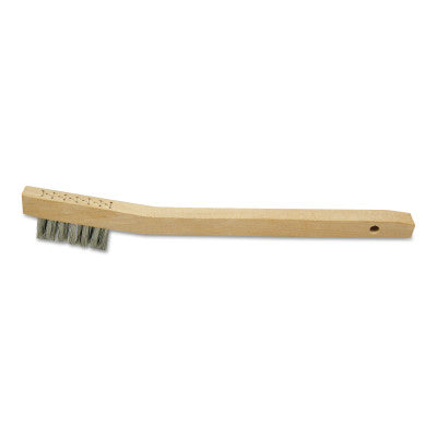 Chipping Hammer Brushes, 3 x 7 Rows, Carbon Steel Wire, Bent Wood Handle