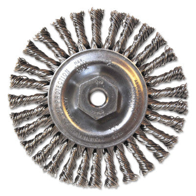 Stainless/Aluminum Cleaning Stringer Bead Wheel Brush, 4 x 3/16, 0.02, 3/8 - 24