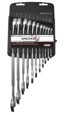 11 Piece Combination Wrench Sets,  Points, SAE