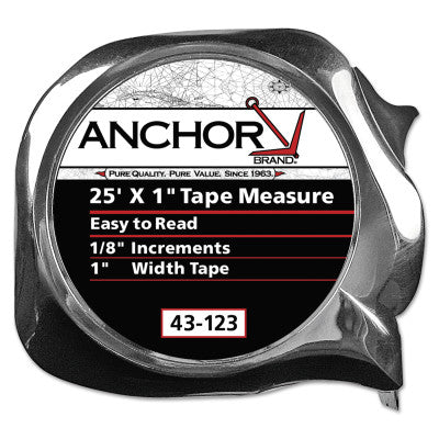 Easy to Read Tape Measures, 1 in x 25 ft, Orange