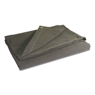Protective Tarps, 16 ft Long, 12 ft Wide, Canvas, Olive Drab