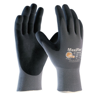 MaxiFlex Ultimate Gloves, X-Large, Black/Gray