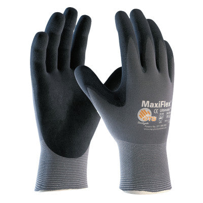 MaxiFlex Ultimate Gloves, 2X-Large, Black/Gray