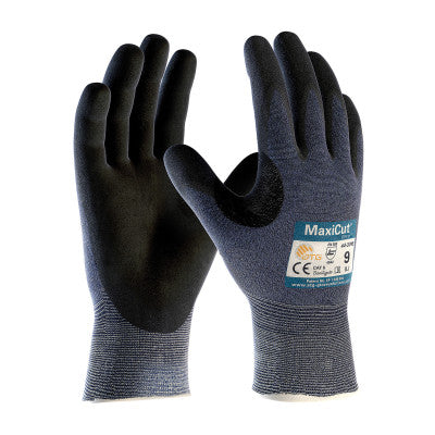 MaxiCut UltraSeamless Knit Engineered Yarn Gloves, X-Large, Black/Blue