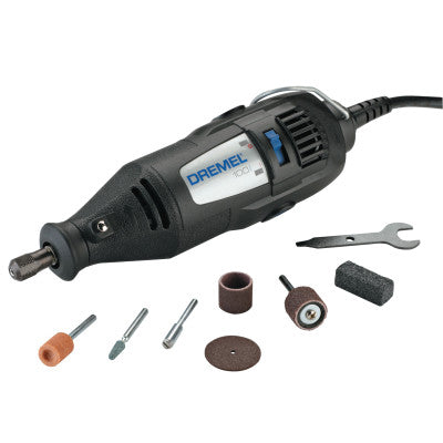 100 Series Rotary Tools, 1-Speed, 35,000 rpm, (7) Assorted Accessories