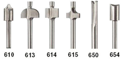 6 PIECE ROUTER BIT SET