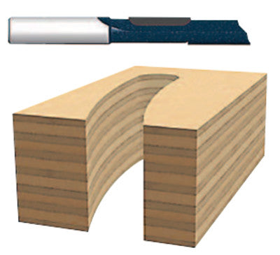 1/2" C.T. STRAIGHT TOOTH ROUTER BIT 1/2" SHANK