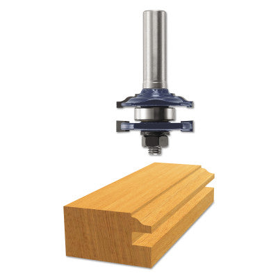 Ogee Stile and Rail Cutter Assembly Router Bits, 1 5/8 in, Bearing Pilot End