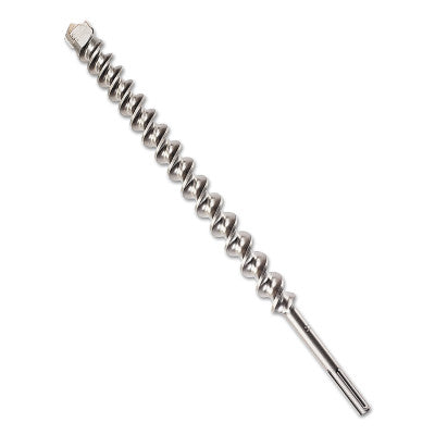 SDS-max Wild-Bore Multi-Cutter X-Head Spiral Drill Bits, 18 in, 2 in Dia.