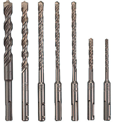 7 Piece Carbide SDS Hammer Drill Bit Sets, 3/16"; 1/4"; 5/16"; 3/8"; 1/2" Dia.