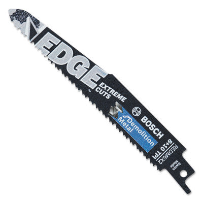Edge Reciprocating Saw Blades, 6 in x 0.88 in, 8/10 TPI, Universal Shank