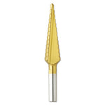 Titanium Coated Step Drill Bits, 1/8 in - 1/2 in, 13 Steps