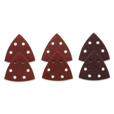 RED DETAIL SANDING TRIANGLE  60/120/240GR (6PK)
