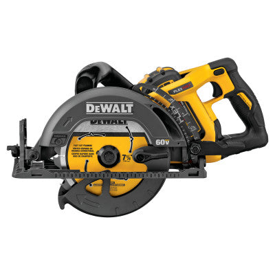 FlexVolt Cordless Worm Drive Style Saw Kits, 60 V, 7 1/4 in Blade, 5/8 in Arbor