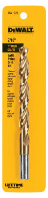 Titanium Split Point Drill Bits, 7/16 in