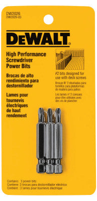 Screwdriver Bits, #2, 2 in Deck Bits, 3 Pack