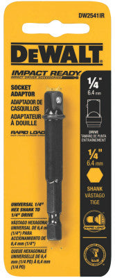 Impact Ready Socket Adaptors, 1/4 in (Hex); 1/4 in (Square)