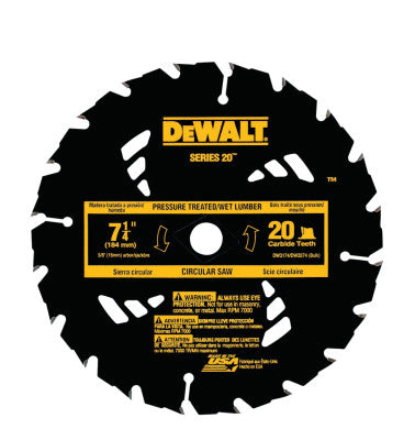 Portable Construction Saw Blades, 7 1/4 in, 20 Teeth