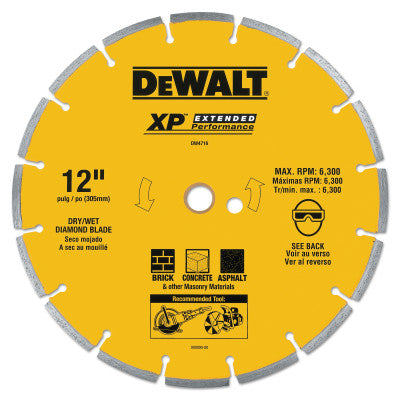 Segmented Rim Diamond Blades, 12 in