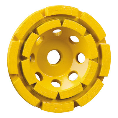 Double Row Surface Grinding Wheels, 4 1/2 in Dia., 1 in Thick, Medium Grade