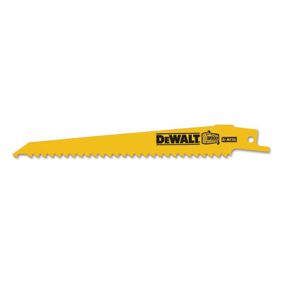 Bi-Metal Reciprocating Saw Blades, 6 in, 6 TPI, Taper Back, Wood, 2/PK
