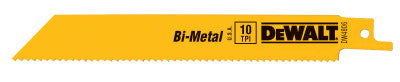 Bi-Metal Reciprocating Saw Blades, 6", 10 TPI, Straight Bk, Multi-Material, 5/PK