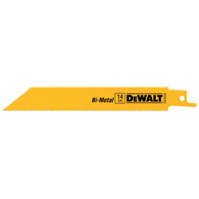 Metal Cutting Reciprocating Saw Blades, 9 in, 14 TPI, Straight Back, 25/PK
