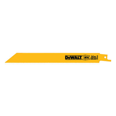 Metal Cutting Reciprocating Saw Blades, 9 in, 14 TPI, Straight Back, 5/PK