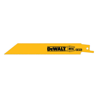 Metal Cutting Reciprocating Saw Blades, 6 in, 18 TPI, Straight Back, Bulk