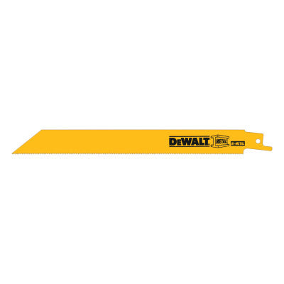 Metal Cutting Reciprocating Saw Blades, 8 in, 18 TPI, Straight Back, Bulk