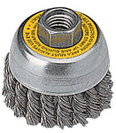 Wire Wheel Brushes, Knotted, 3 in, 5/8 - 11, 14,000 rpm