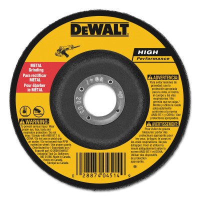 Type 27 Depressed Center Wheels, 6 x 1/4 x 7/8, A24R Grit, Aluminum Oxide