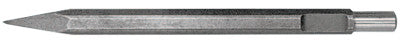 Spline (3/4" Hex x 21/32" Round) Shank Chisels, 12 in, Bull Point