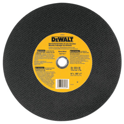 Type 1 - Cutting Wheels, 14 in, 1 in Arbor, A24R, 4,400 rpm, Stud Cutter
