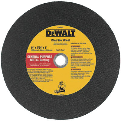 Type 1 - Cutting Wheels, 16 in, 1 in Arbor, A36S, 3,800 rpm, Metal Cutting