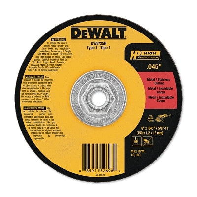 6 X .045 X 5/8"-11 HP TYPE 1 CUTTING METAL HUB