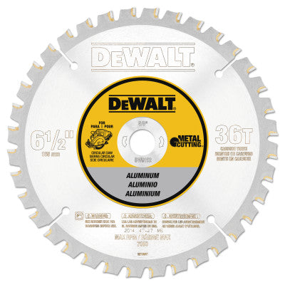 Aluminum Cutting Saw Blades, 6 1/2 in, 36 Teeth
