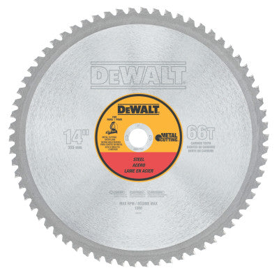 Metal Cutting Saw Blades, 14 in, 1 in Arbor, 1,800 rpm, 66 Teeth