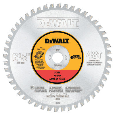 Metal Cutting Saw Blades, 6 1/2 in, 48 Teeth
