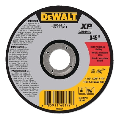 4-1/2 X .045 X 7/8 TYPE1 XP CERAMIC CUTOFF WHL