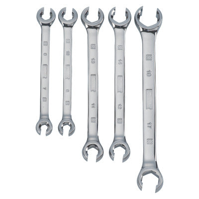 5 Piece Flare Nut Wrench Sets, Metric, 7 x 9 mm to 17 x 19 mm