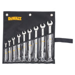 9 Pc Combination Wrench Set, 1/2;1/4;11/16;3/4;3/8;5/16;5/8;7/16;9/16 in Drive