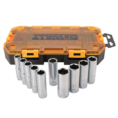 Drive Deep Socket Set, 1/2 in, Metric