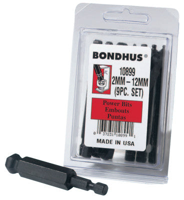 BHX9MM 9PC. 3" METRIC BALLDRIVER POWER BIT S